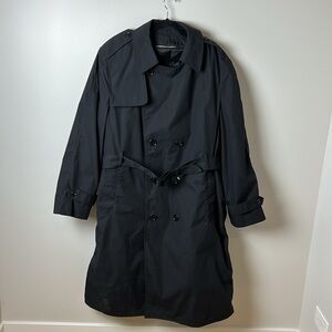 Defense Logistics Agency Long Black Trench Coat